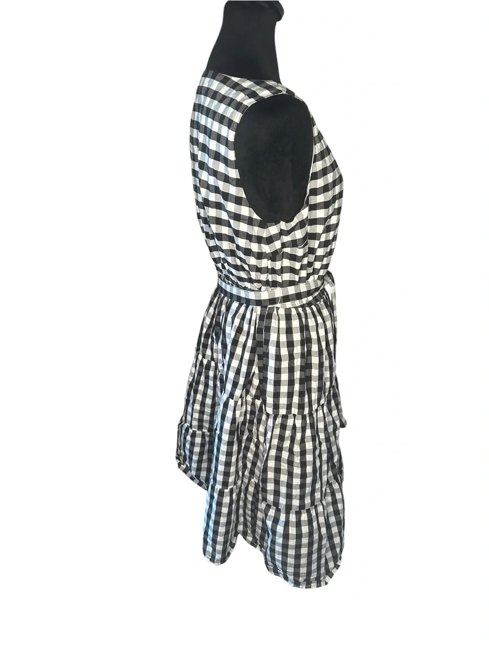 Kim Rogers Checkered Dress – Petite Large – Black & White
